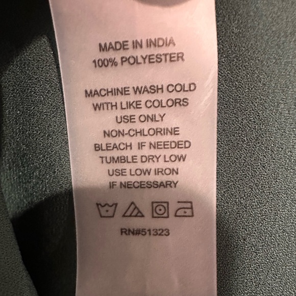 Vince Camuto Green Button-Up Blouse Large - Picture 3 of 5